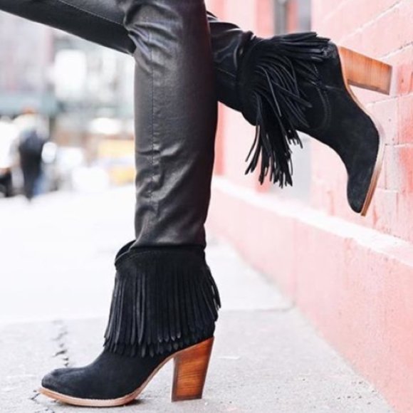 Frye Shoes - Bohemian Frye Ilana Fringe Short Cute Ankle Bootie